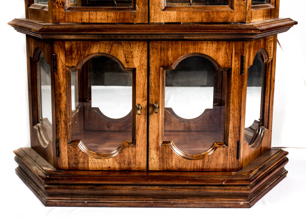 Vintage Glazed-Door Curio Cabinet