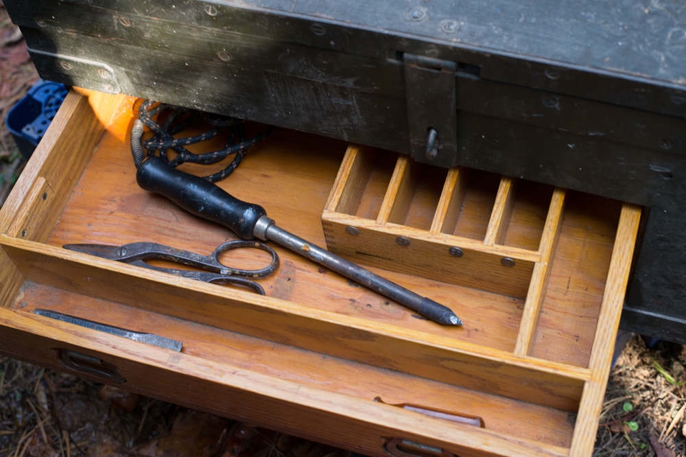 WWII Army Toolbox with Assorted Tools