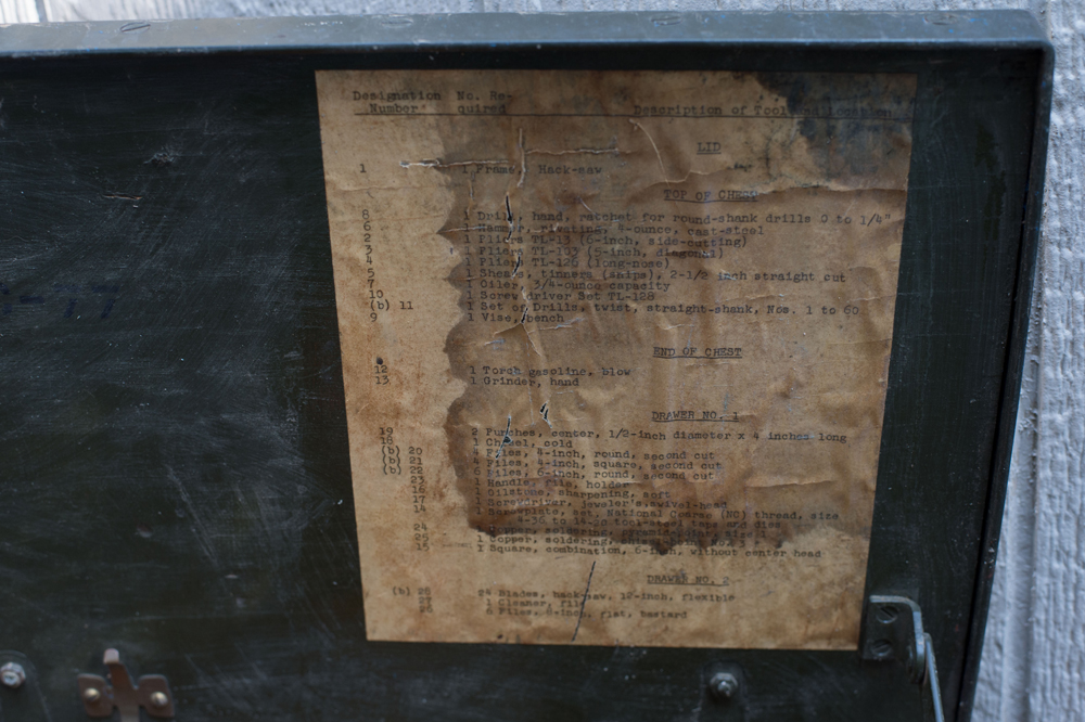 WWII Army Toolbox with Assorted Tools