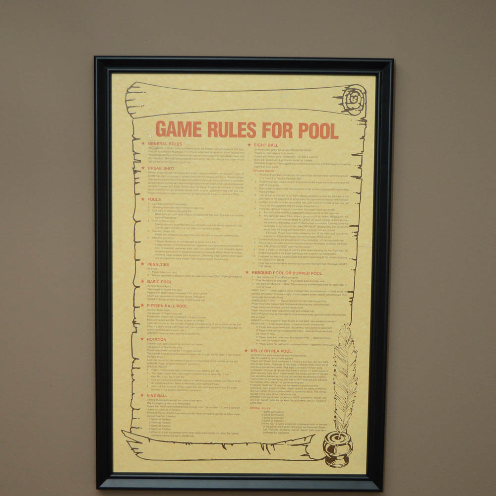 Peter Vitalie Gore Gulch "Telluride" Pool Table and Billiards Room Necessities