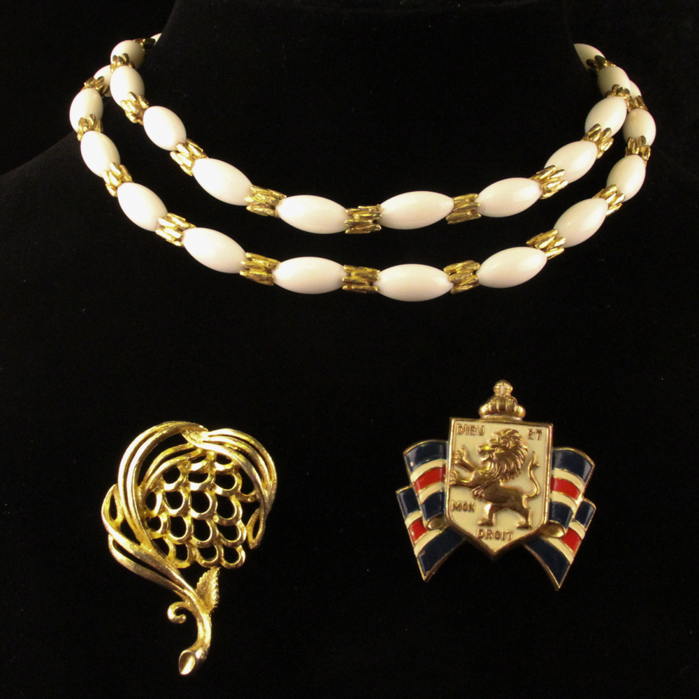 Vintage Costume Jewelry Including Lisner and Trifari