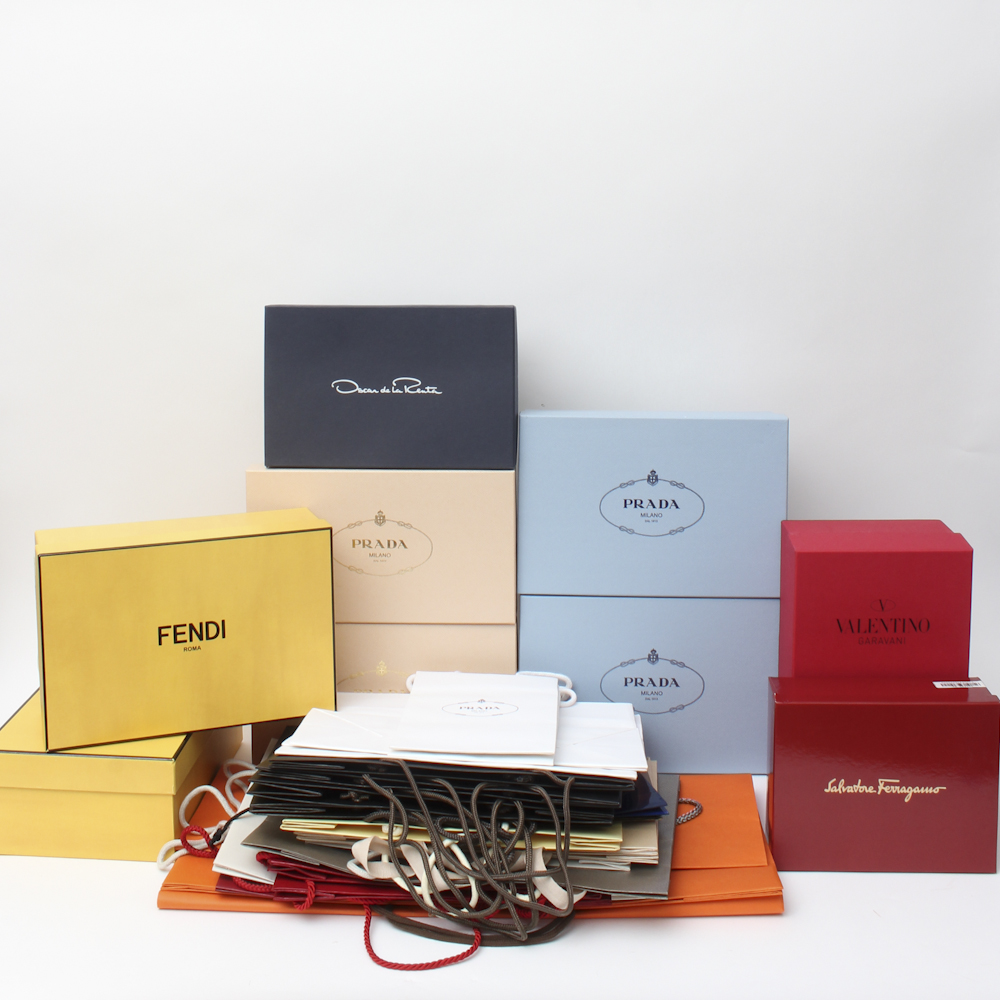 Collection of High End Designer Gift Boxes and Bags