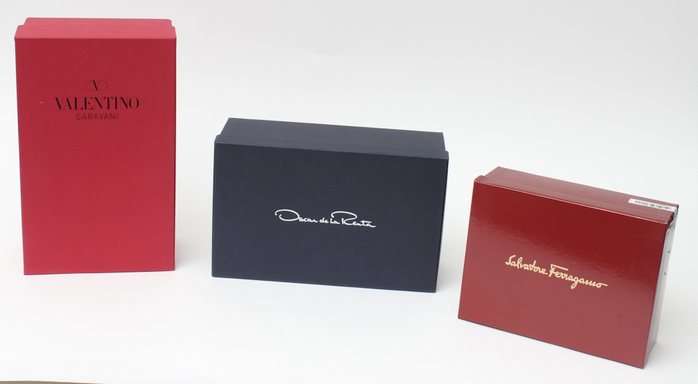 Collection of High End Designer Gift Boxes and Bags