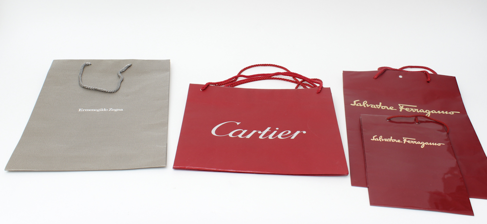 Collection of High End Designer Gift Boxes and Bags