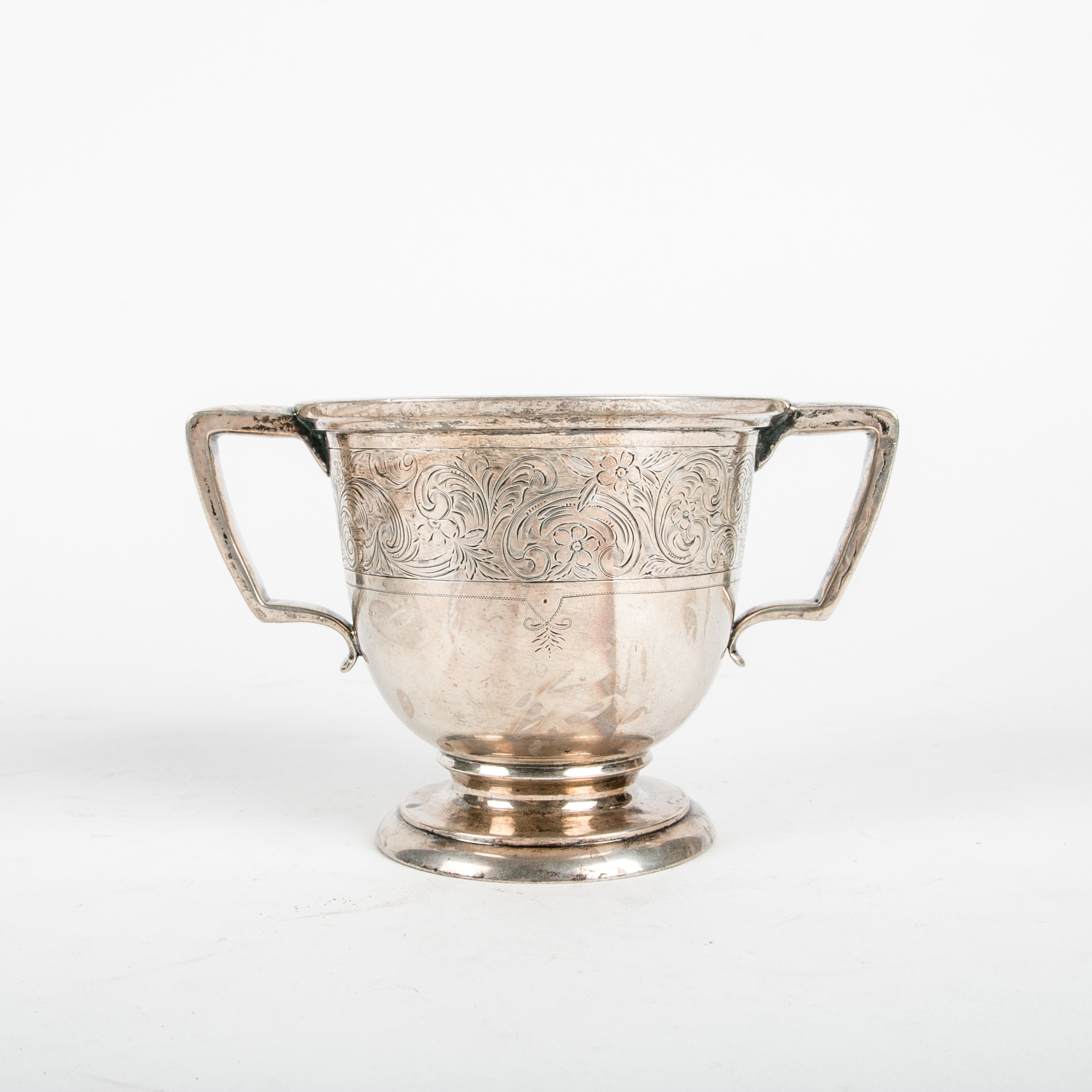 Monogrammed Sterling Silver Cream and Sugar Set