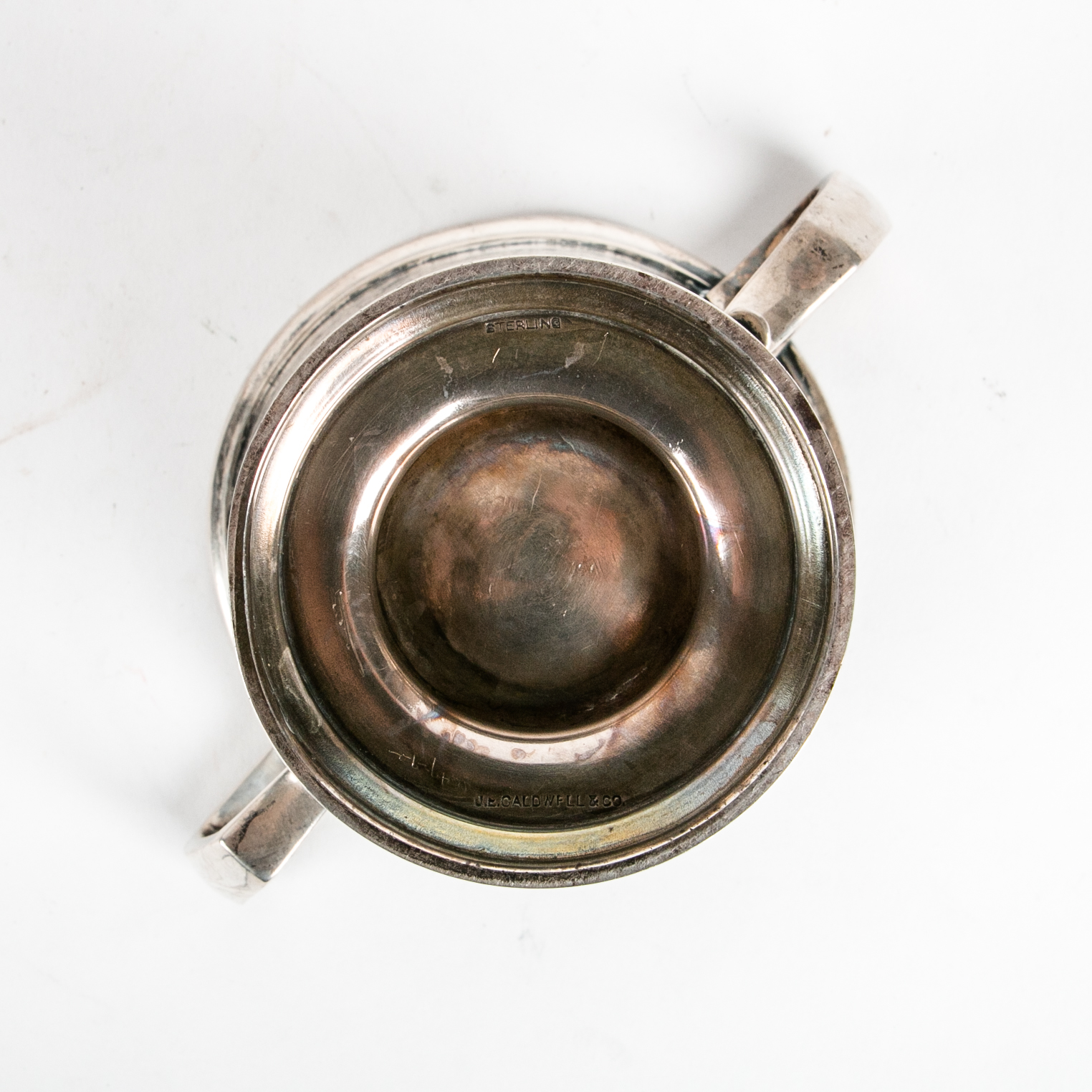 Monogrammed Sterling Silver Cream and Sugar Set