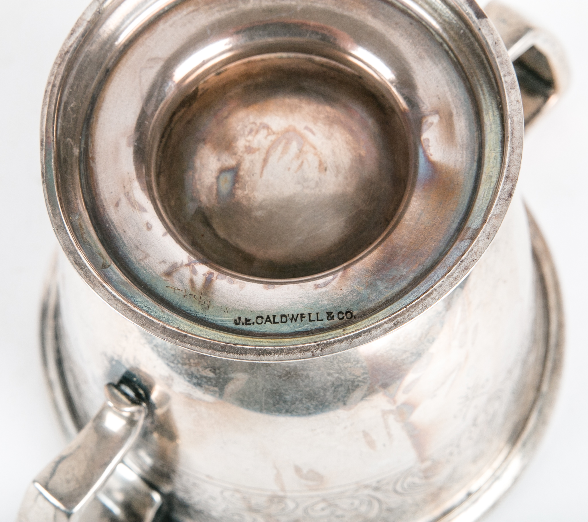 Monogrammed Sterling Silver Cream and Sugar Set