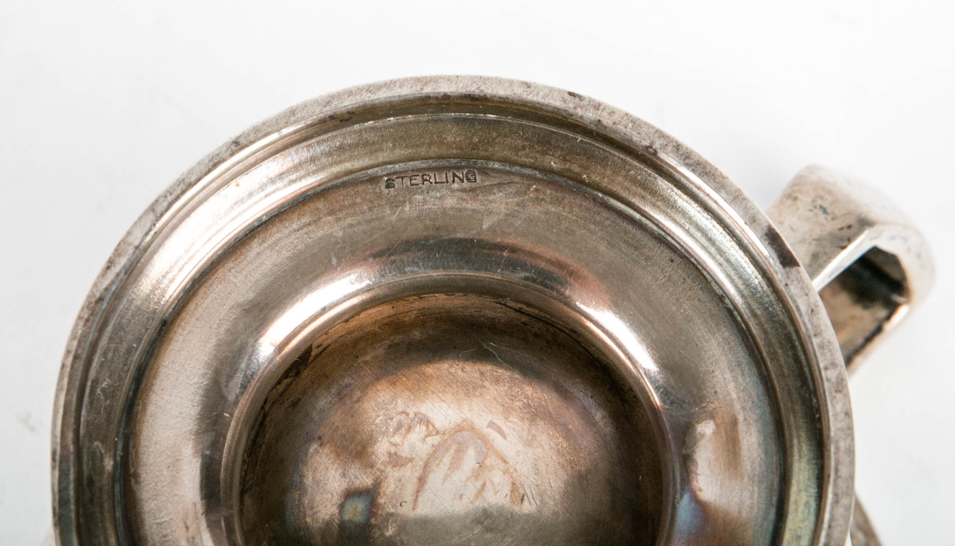 Monogrammed Sterling Silver Cream and Sugar Set