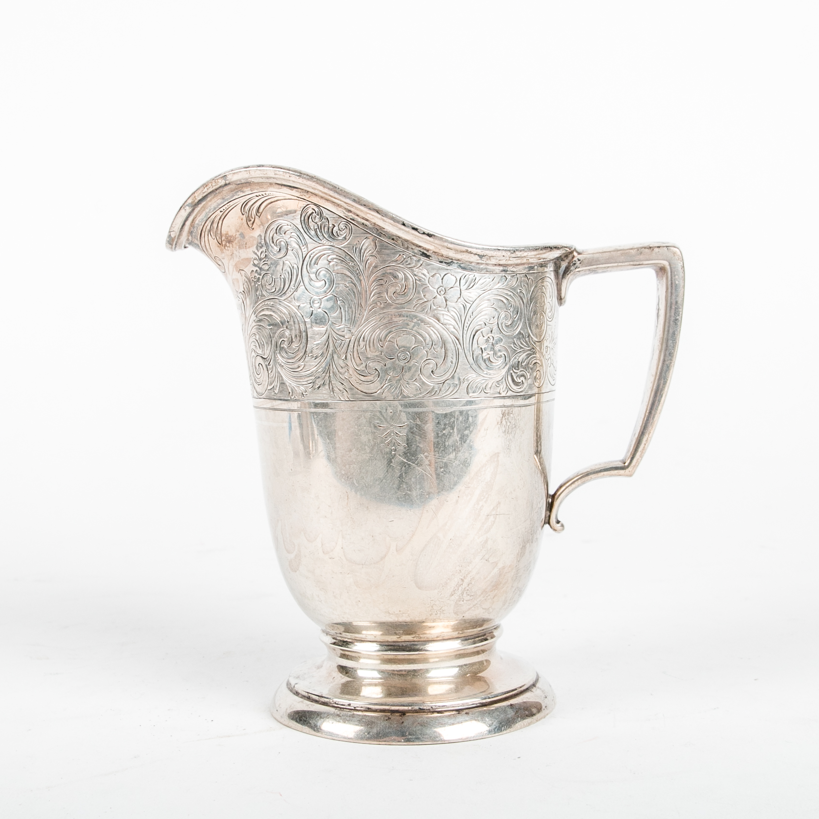 Monogrammed Sterling Silver Cream and Sugar Set