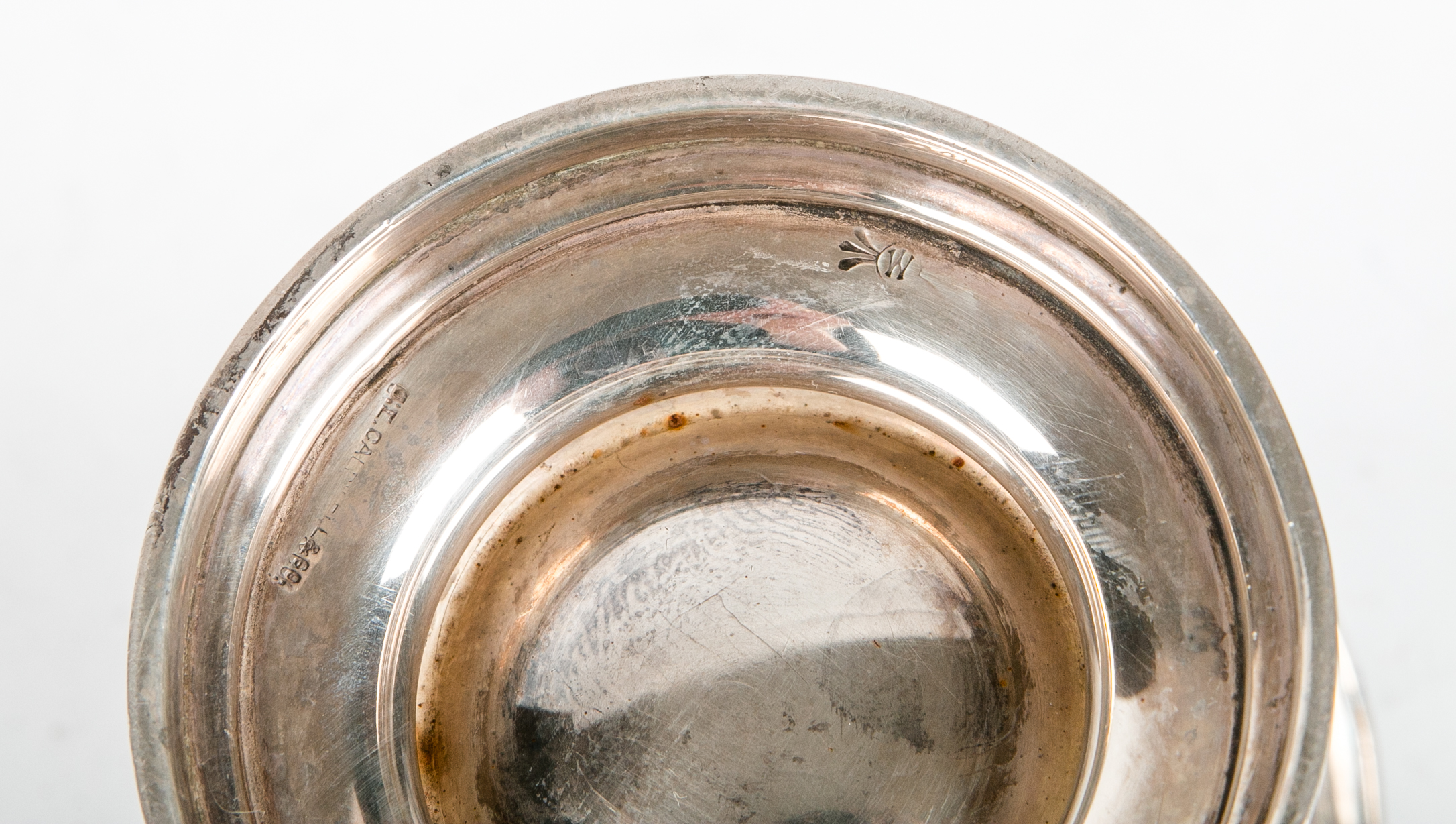 Monogrammed Sterling Silver Cream and Sugar Set