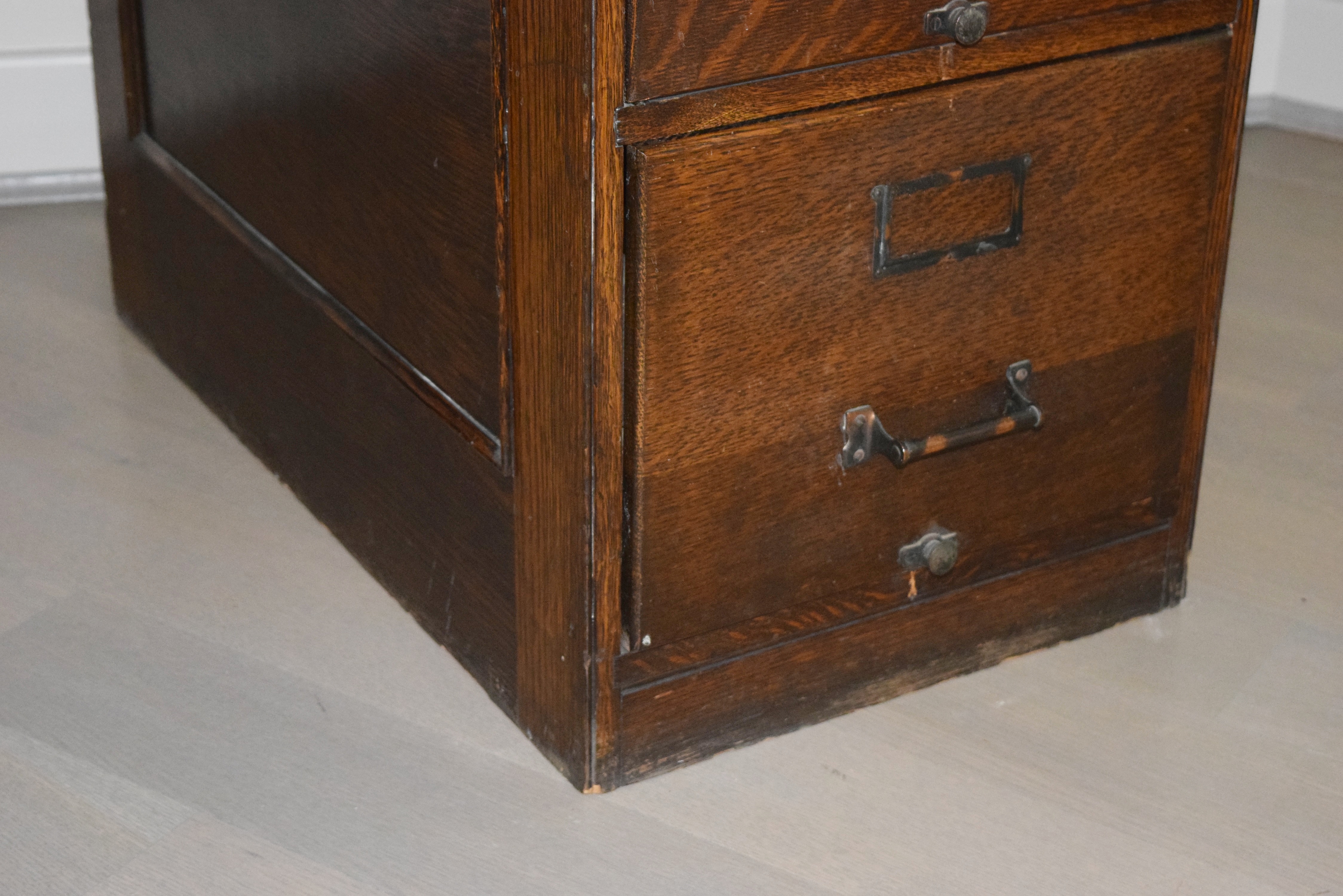 Antique Wabash Cabinet Co. Oak File Cabinet