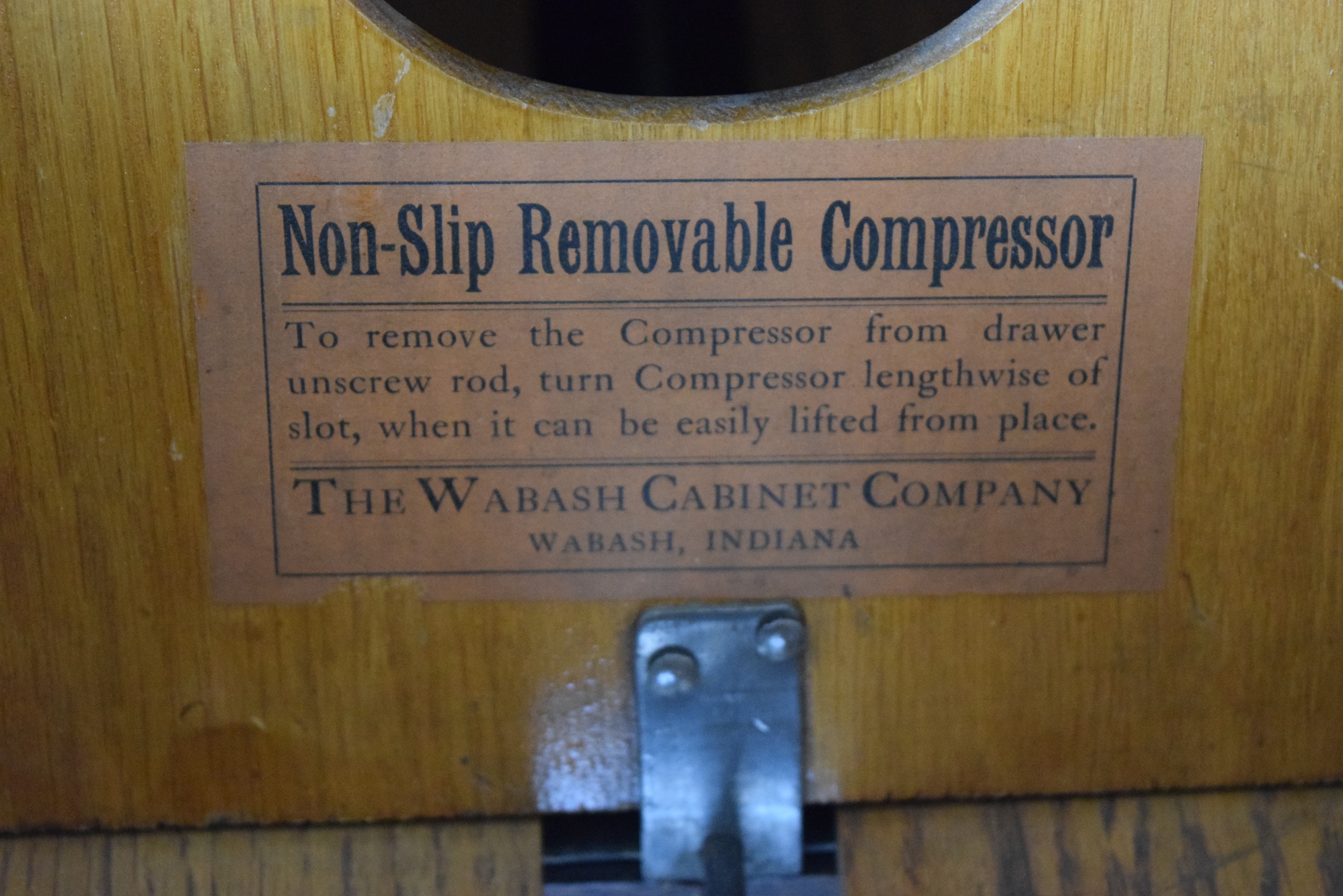 Antique Wabash Cabinet Co. Oak File Cabinet