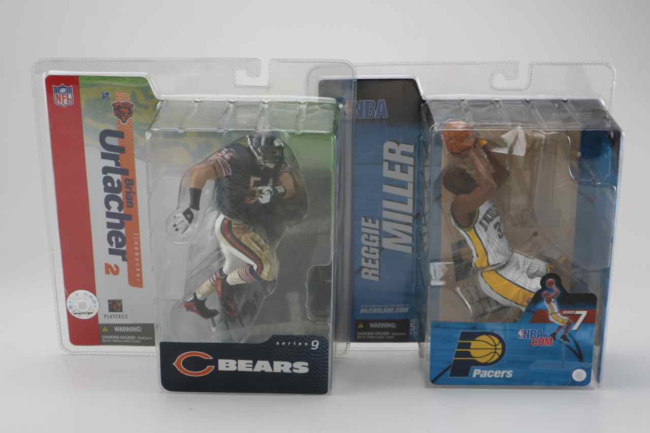 McFarlane Reggie Miller and Brian Urlacher Action Figures