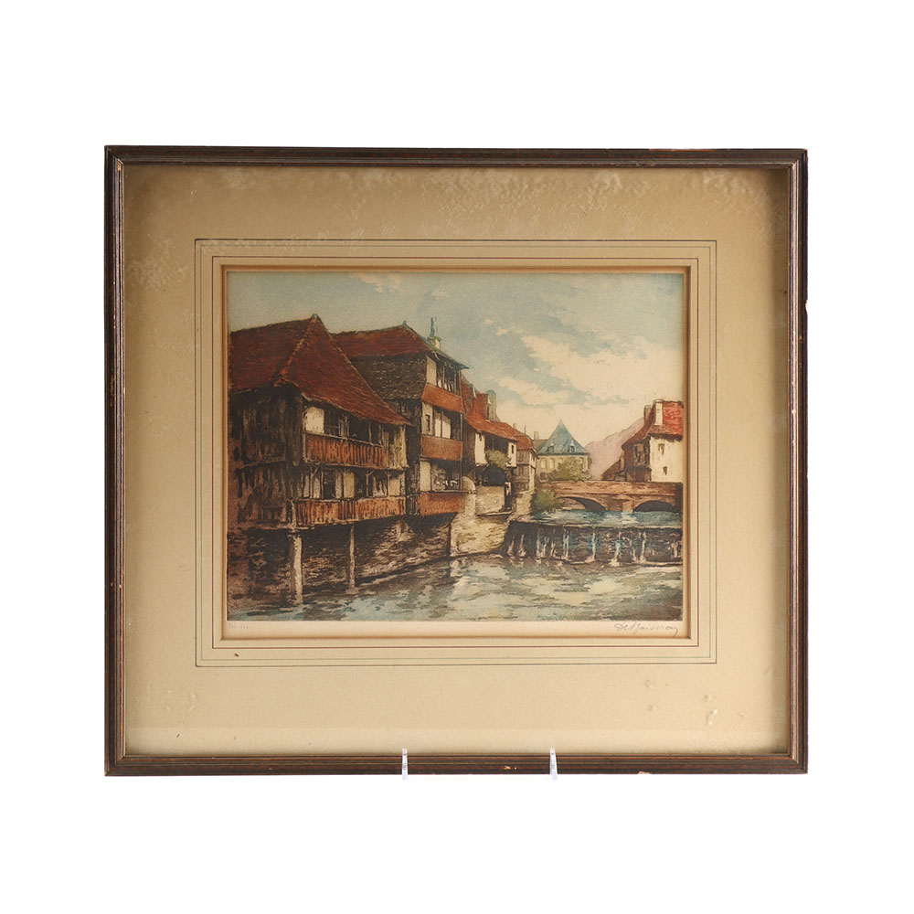 Vintage Signed Limited Edition Aquatint