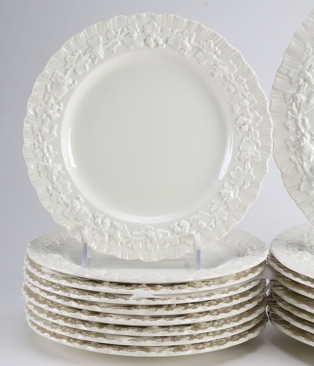 Wedgwood "Queens Ware" Dinner Service with Feather Edge Molding