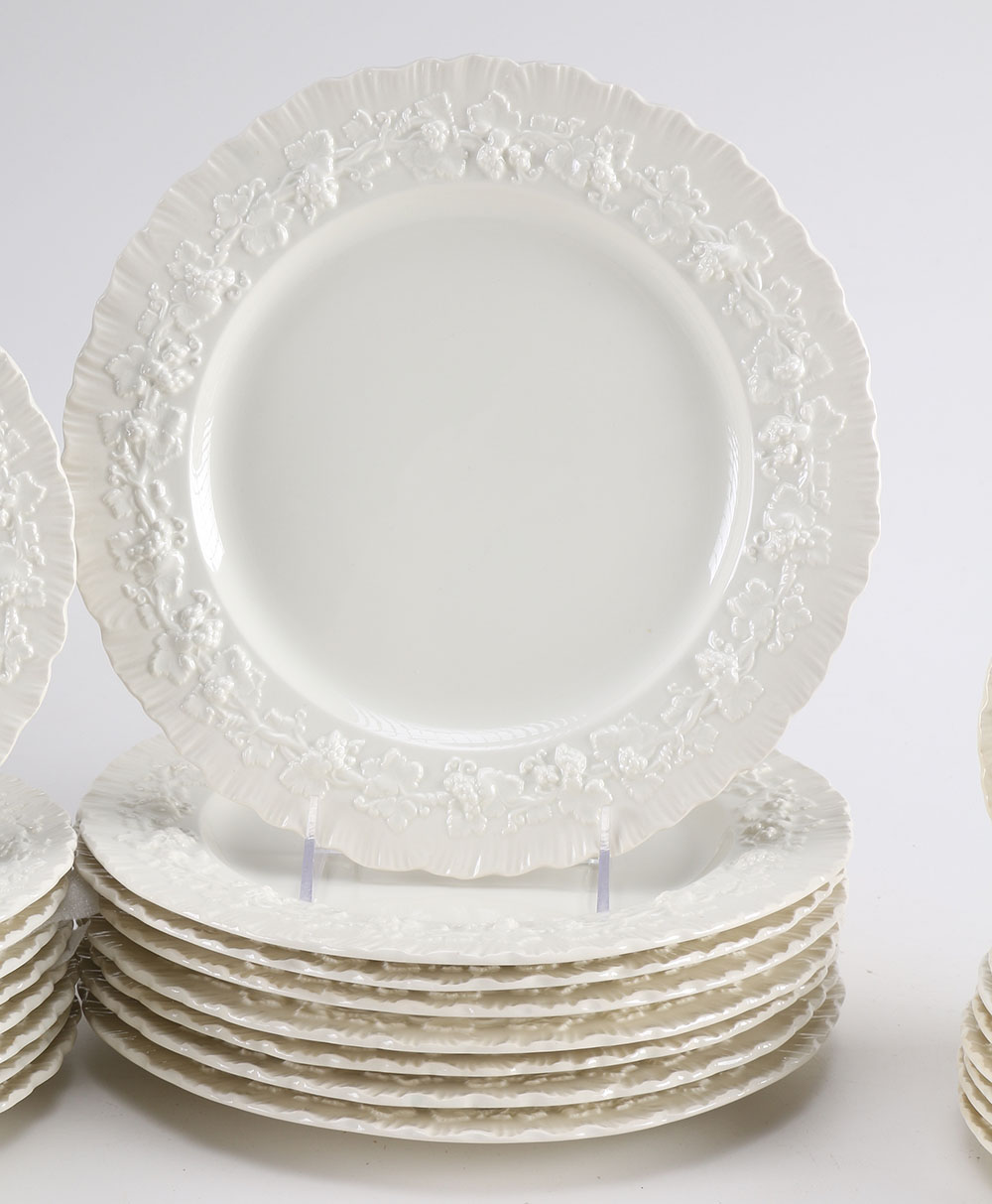 Wedgwood "Queens Ware" Dinner Service with Feather Edge Molding
