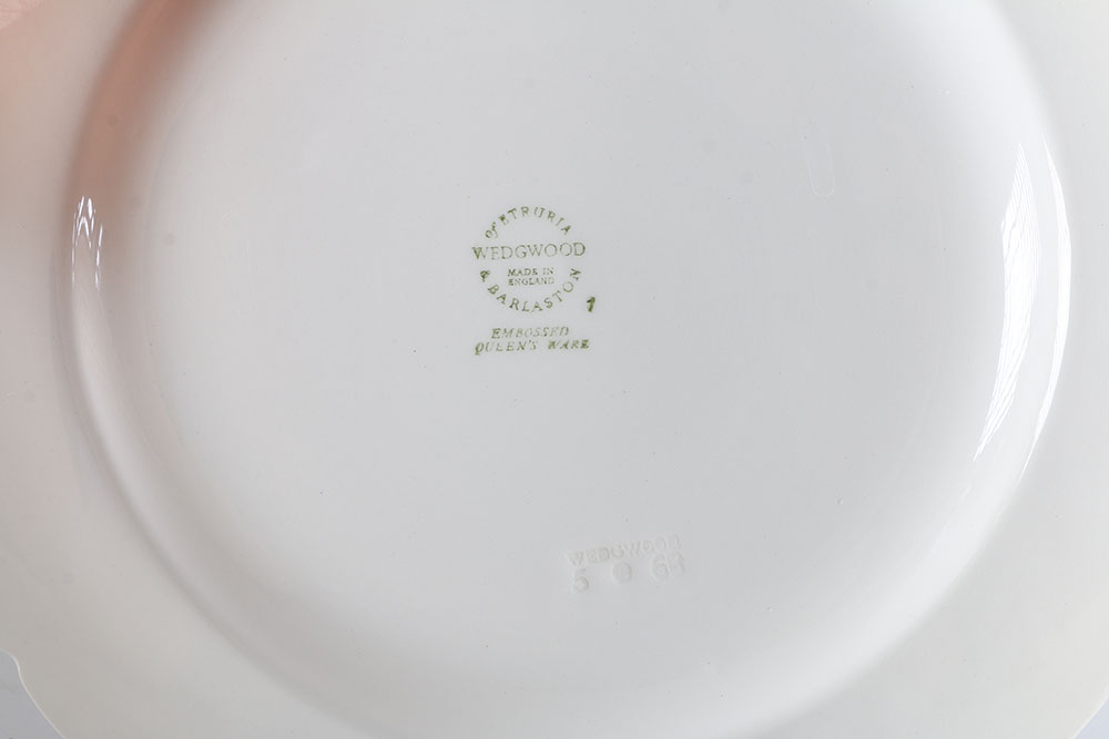 Wedgwood "Queens Ware" Dinner Service with Feather Edge Molding