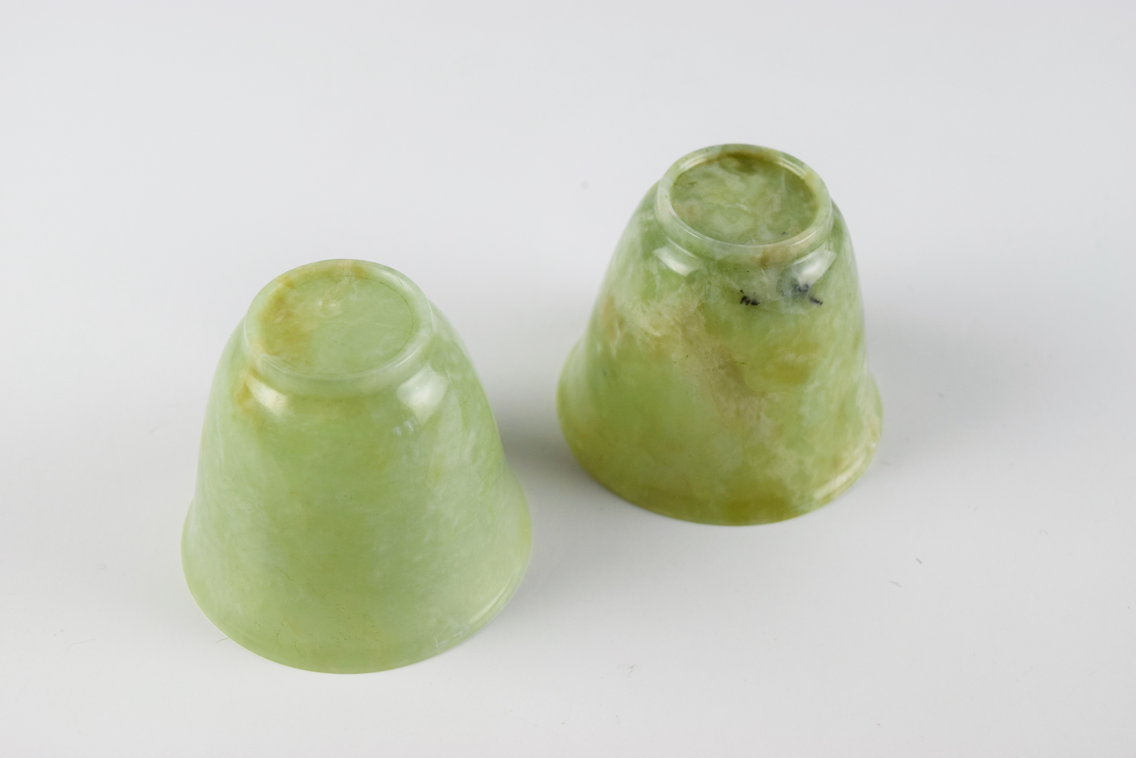 Miniature Stone Bowls, Two Pair