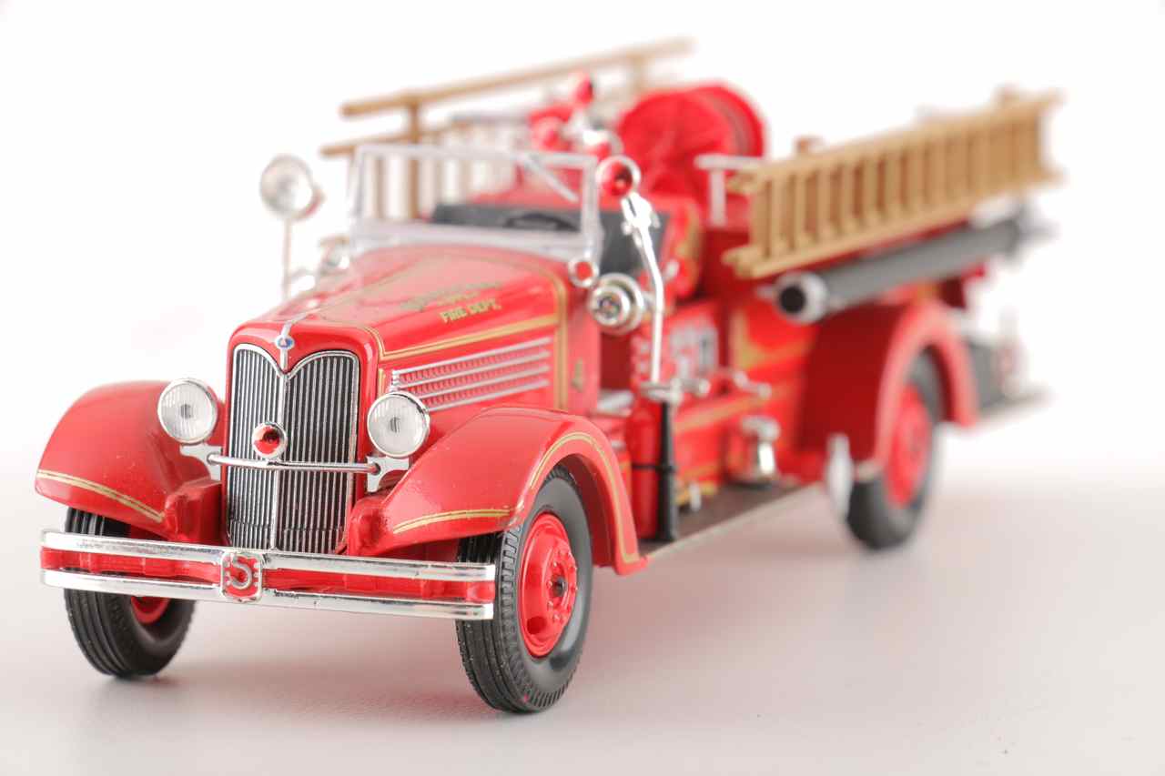 Group of Five Corgi Die-Cast Fire Trucks