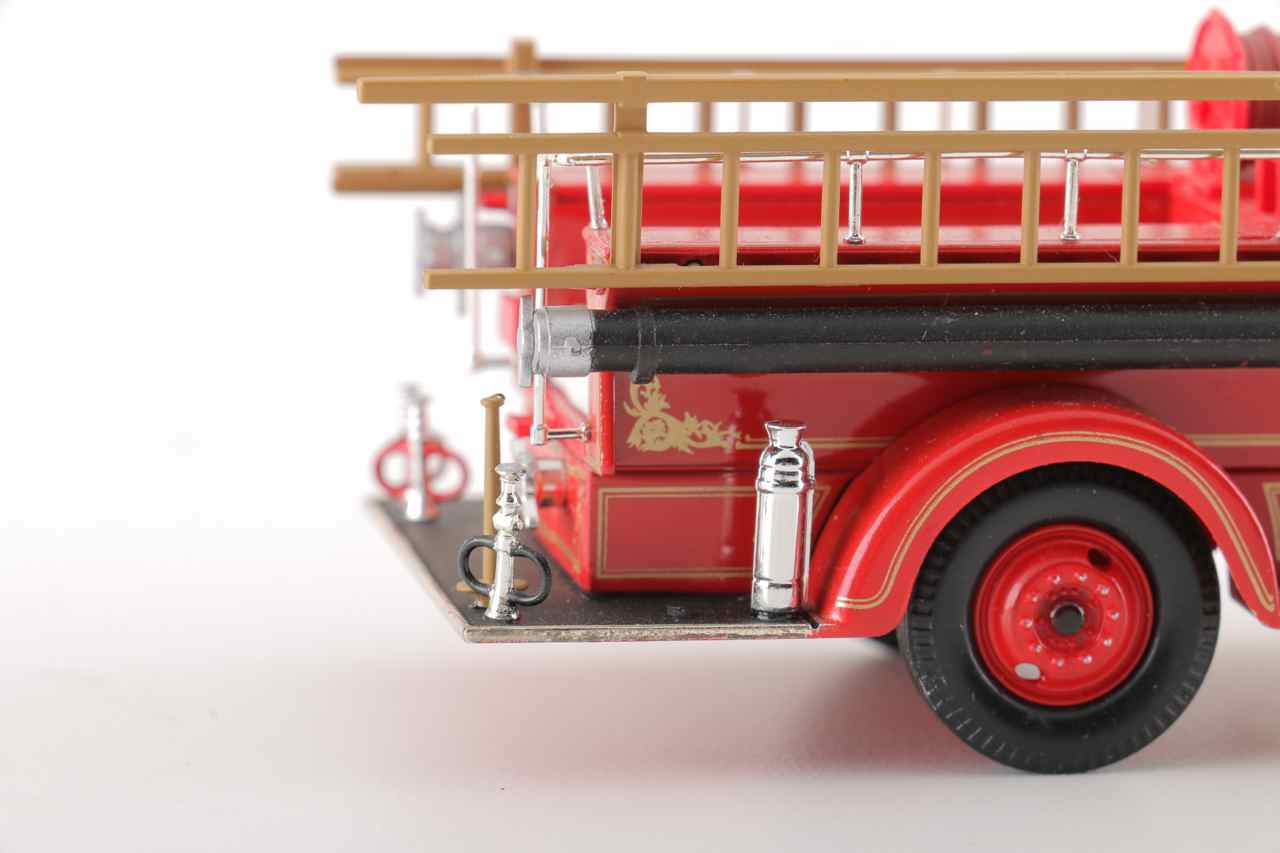 Group of Five Corgi Die-Cast Fire Trucks