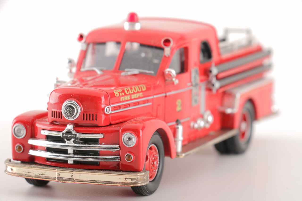 Group of Five Corgi Die-Cast Fire Trucks