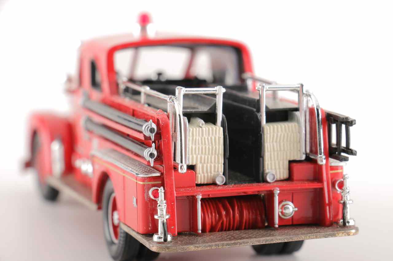 Group of Five Corgi Die-Cast Fire Trucks