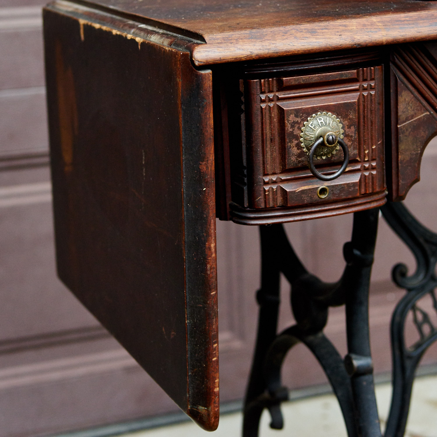 Antique "American" Sewing Machine and Table