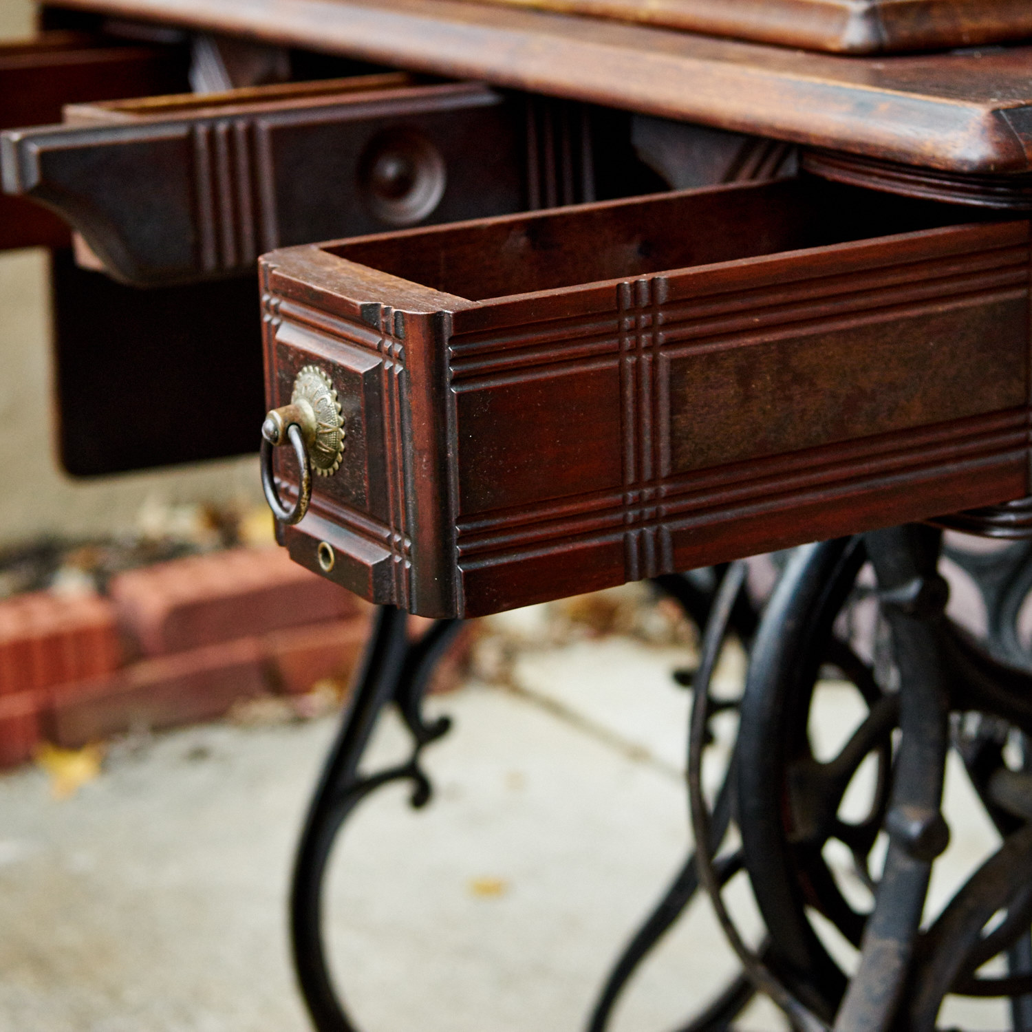 Antique "American" Sewing Machine and Table