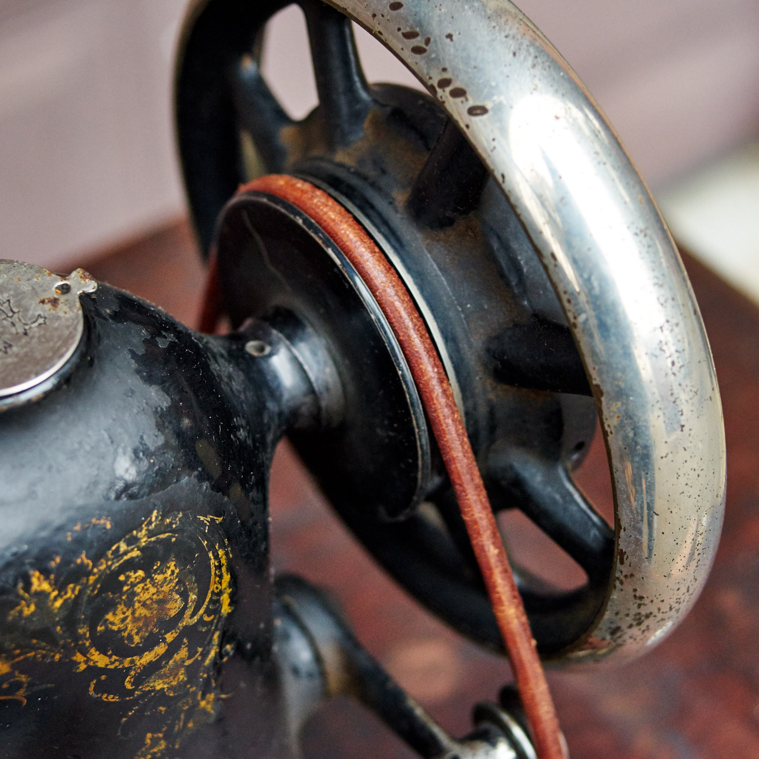 Antique "American" Sewing Machine and Table