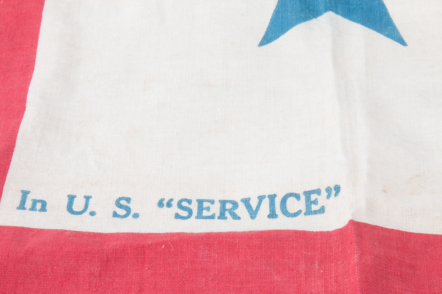 U.S Service Flag and Large Brown Blanket