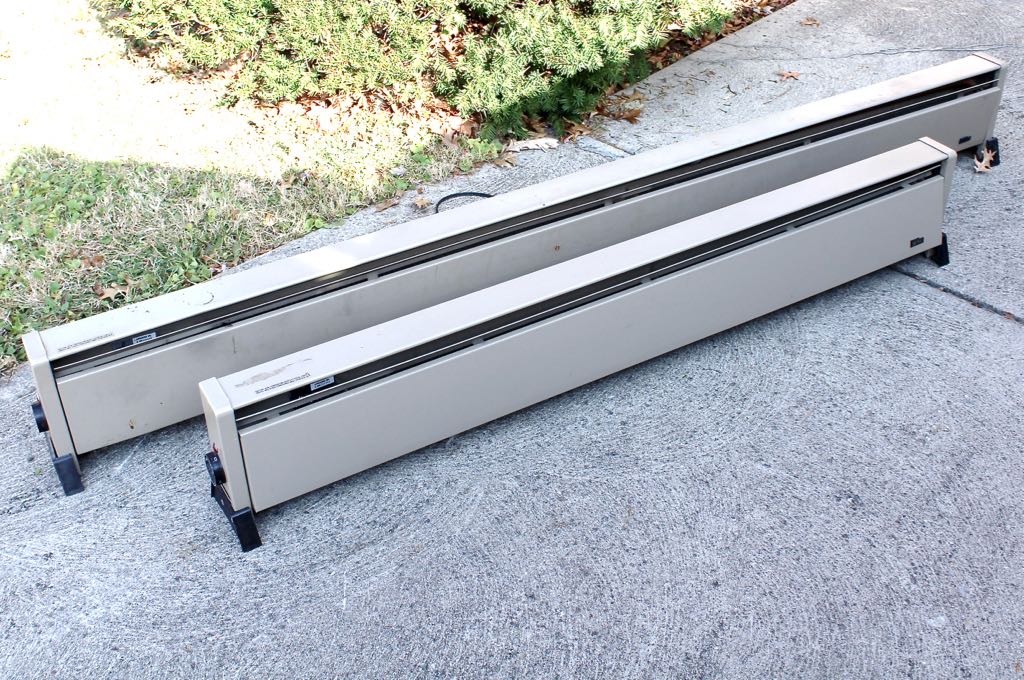 Two Electric Circulating Hot Water Baseboard Heaters