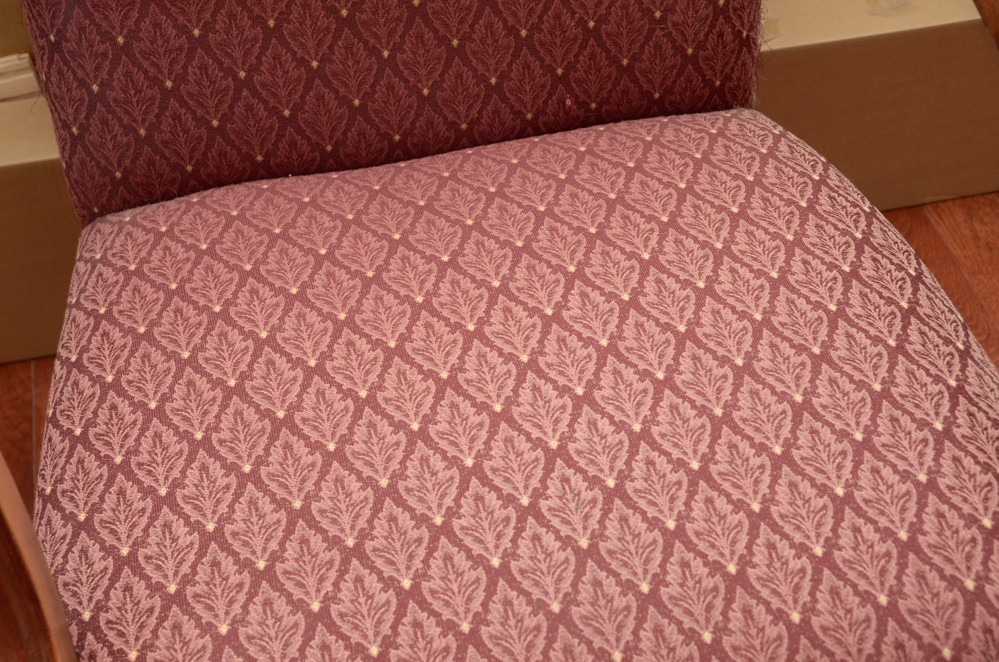 Upholstered Armchair with Wood Frame