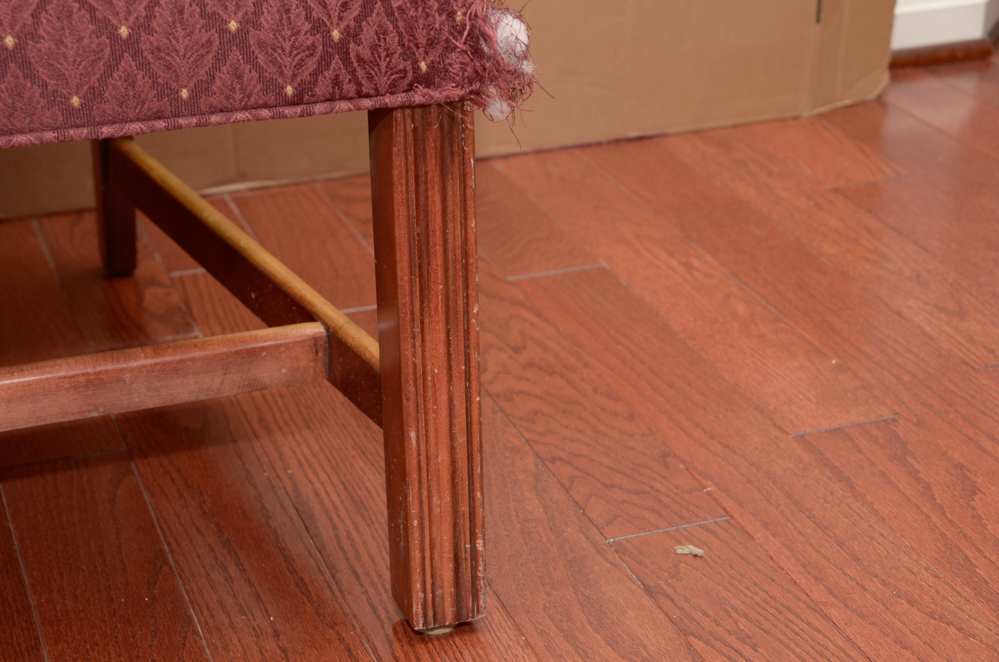 Upholstered Armchair with Wood Frame