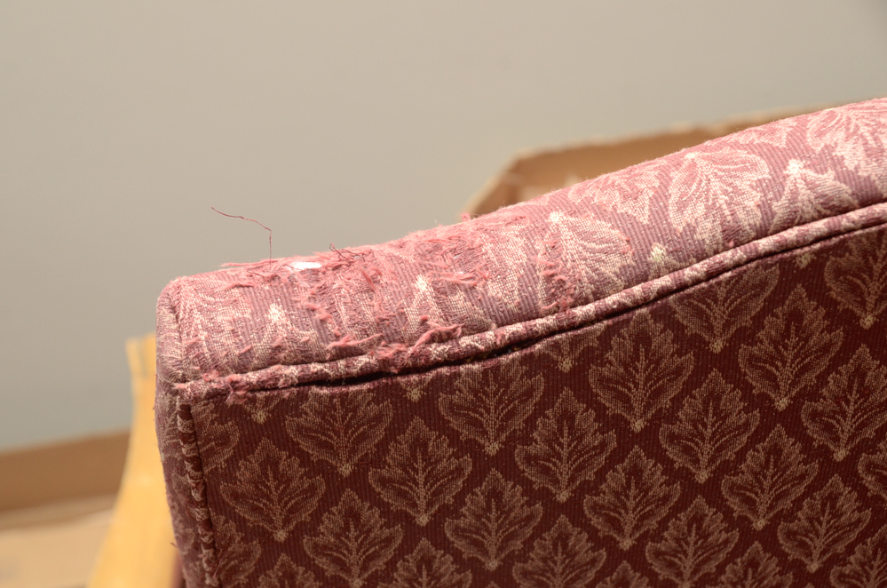 Upholstered Armchair with Wood Frame