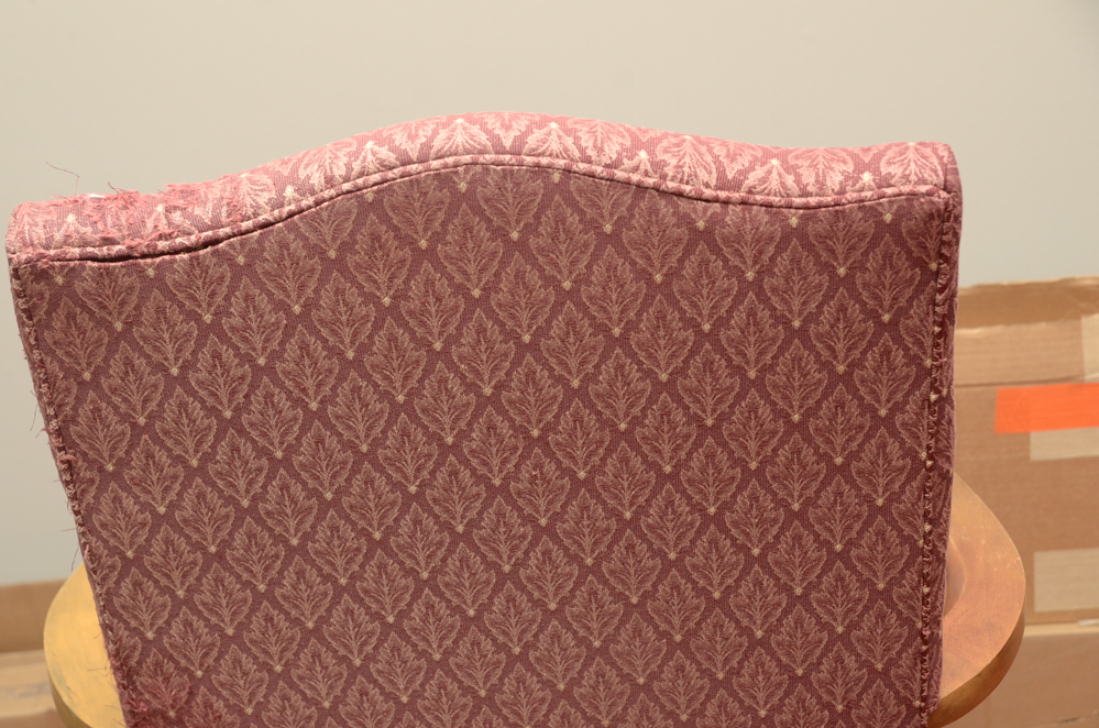 Upholstered Armchair with Wood Frame