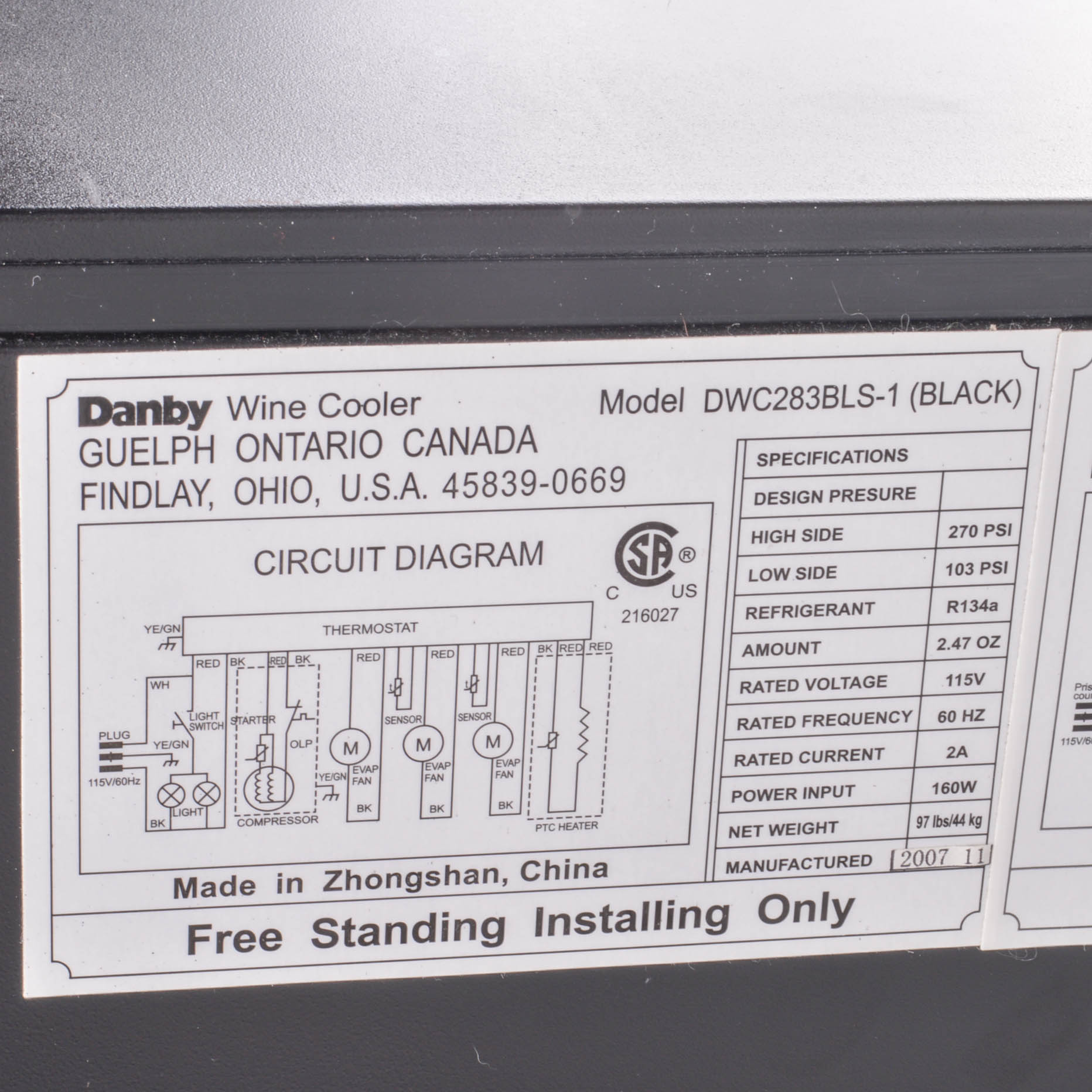 Danby Silhouette Wine Cooler