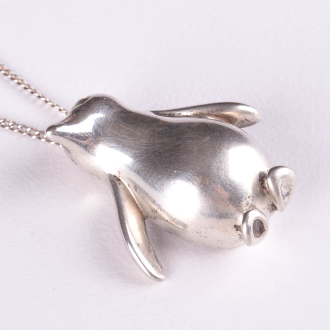 Tiffany & Co. Sterling Silver Penguin Pendant Necklace