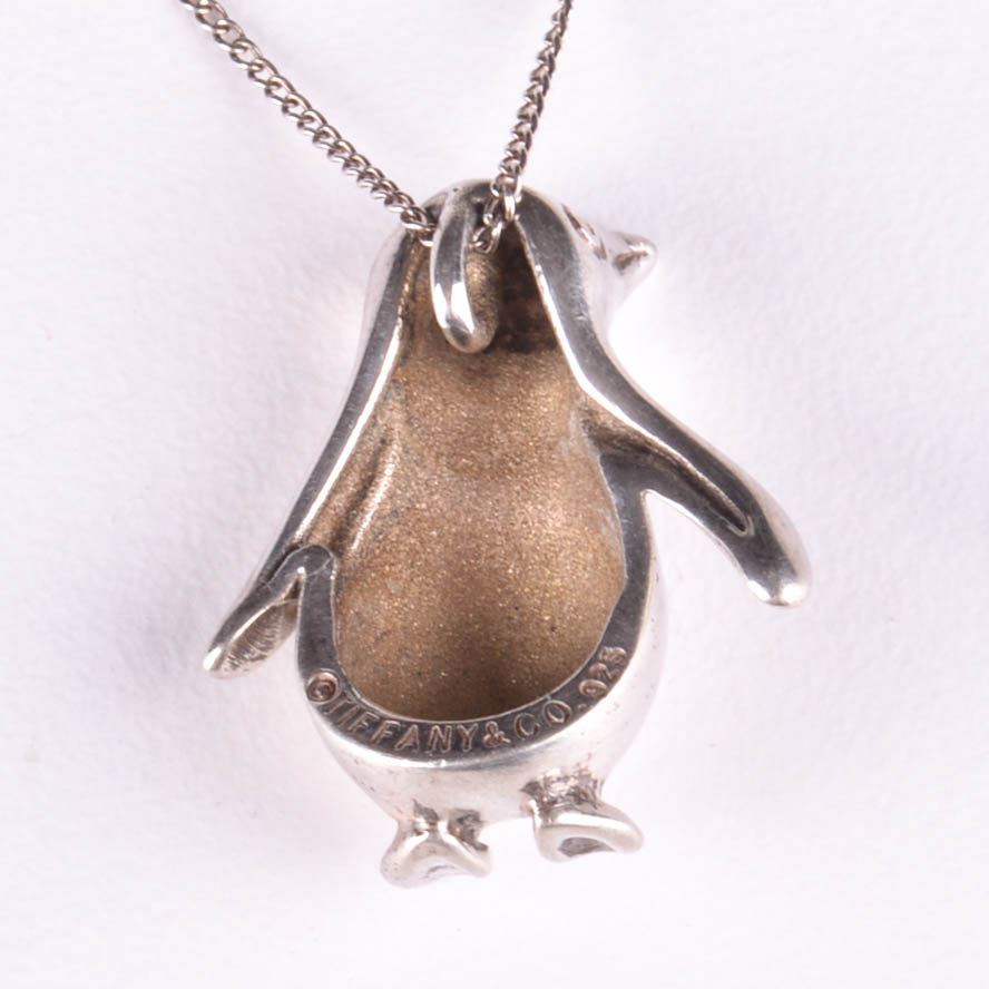 Tiffany & Co. Sterling Silver Penguin Pendant Necklace