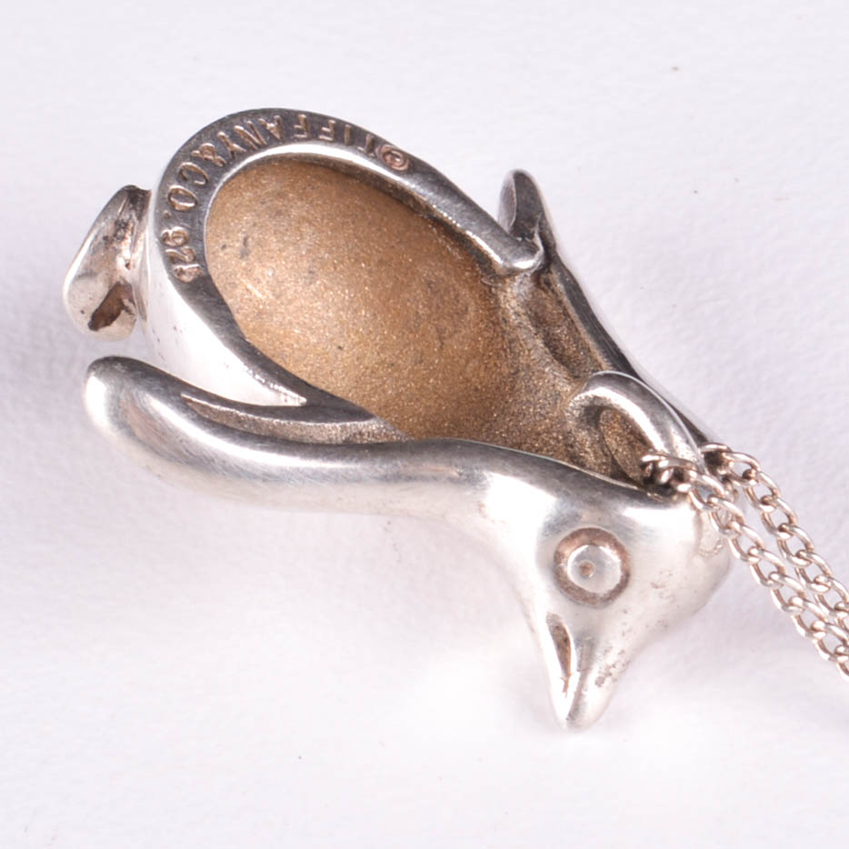 Tiffany & Co. Sterling Silver Penguin Pendant Necklace