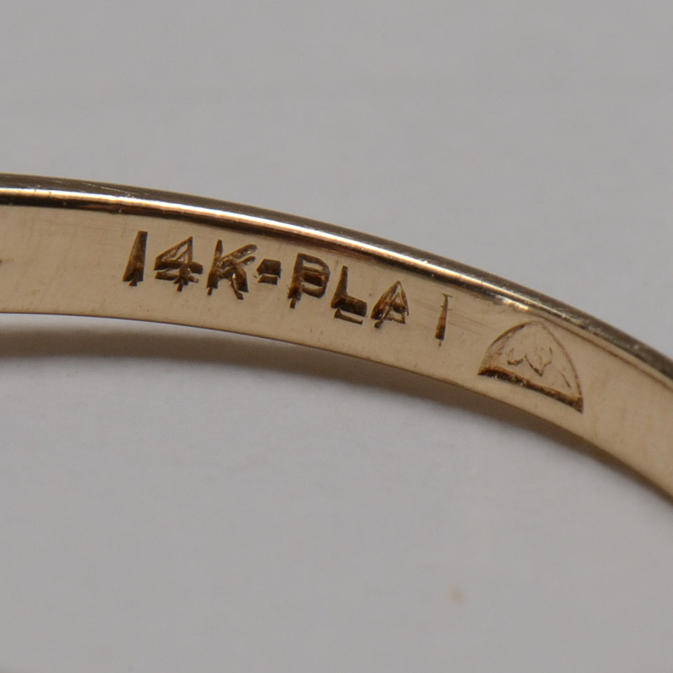 14K Yellow Gold Diamond Engagement Ring