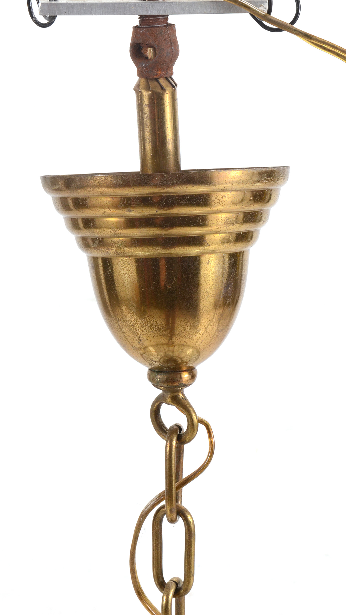 Vintage Coca Cola Stained Glass Pendant Light Fixture