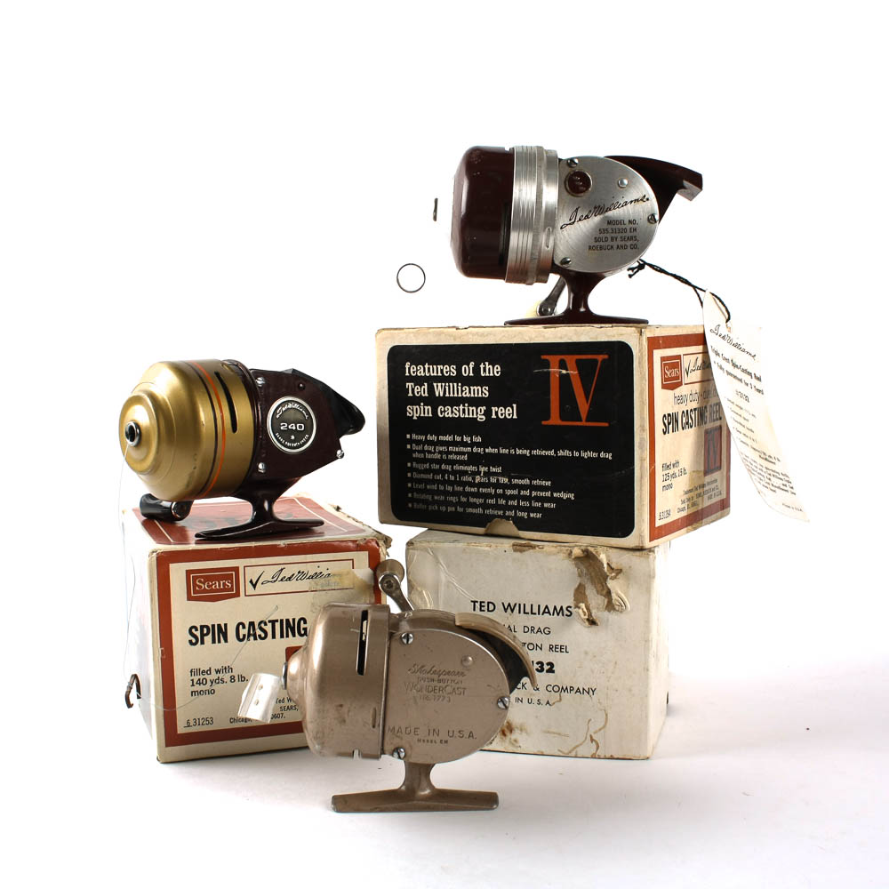 Vintage Sears Ted Williams Casting Reel Collection