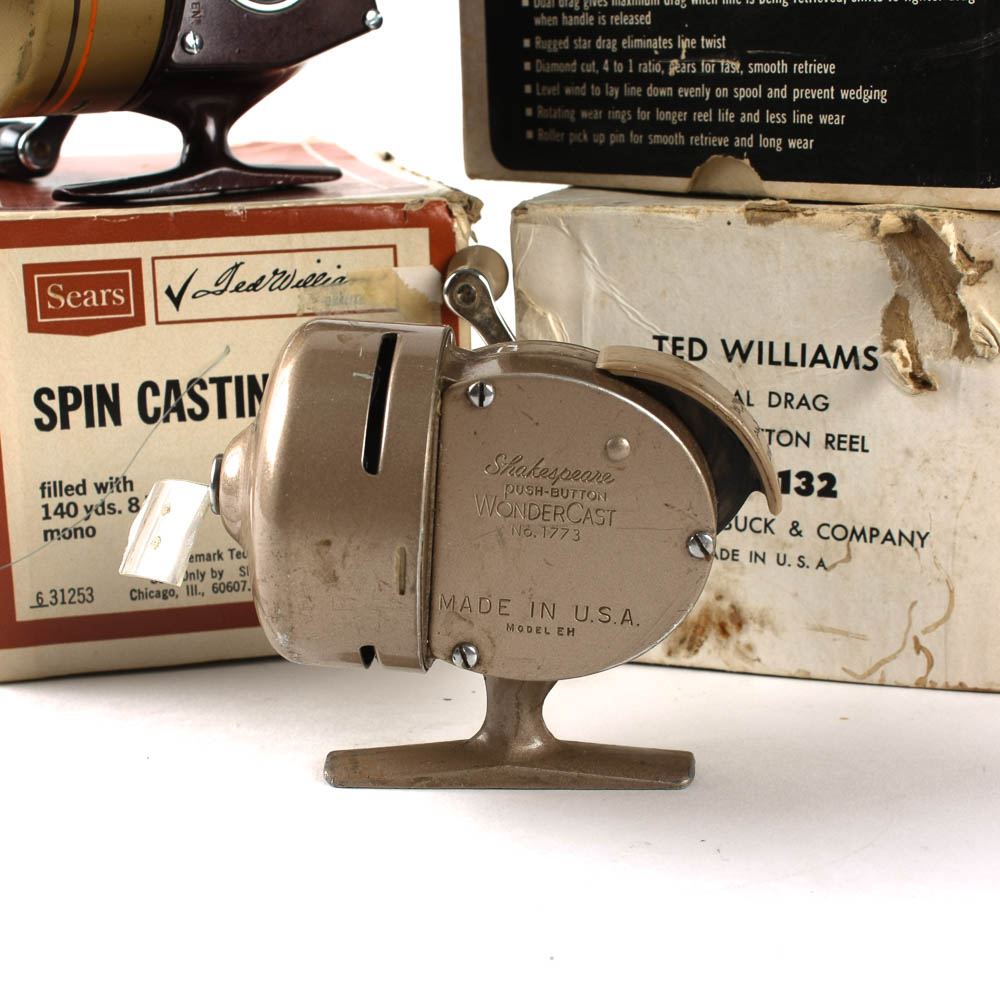 Vintage Sears Ted Williams Casting Reel Collection