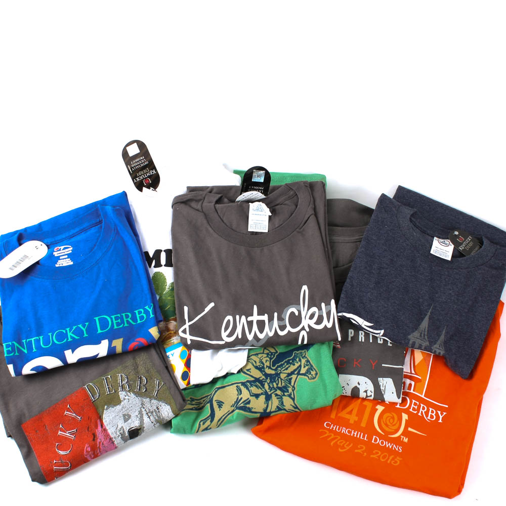 Collection of Kentucky Derby Souvenir T-Shirts from 2011-16