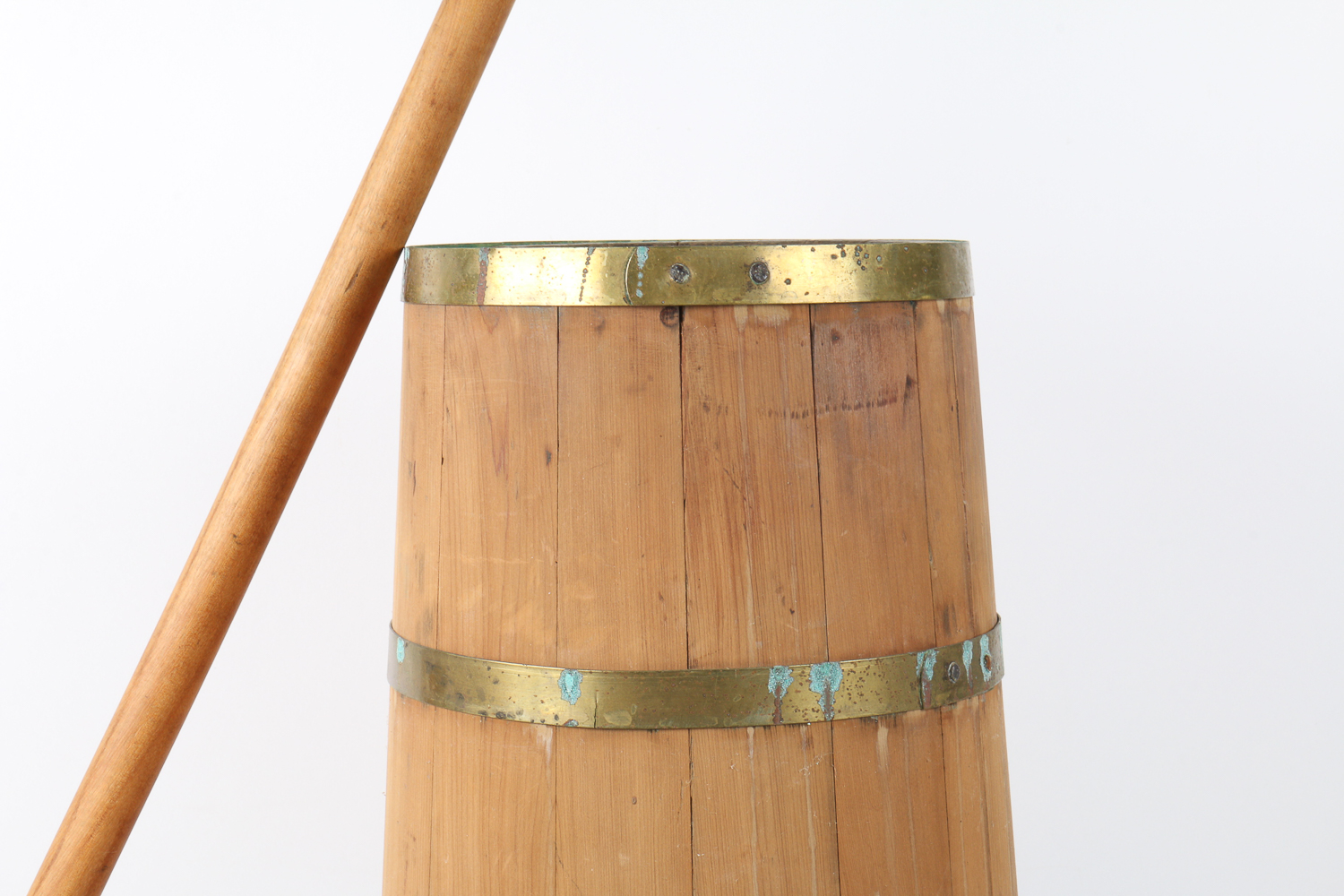 Vintage Wooden Churner and Pail