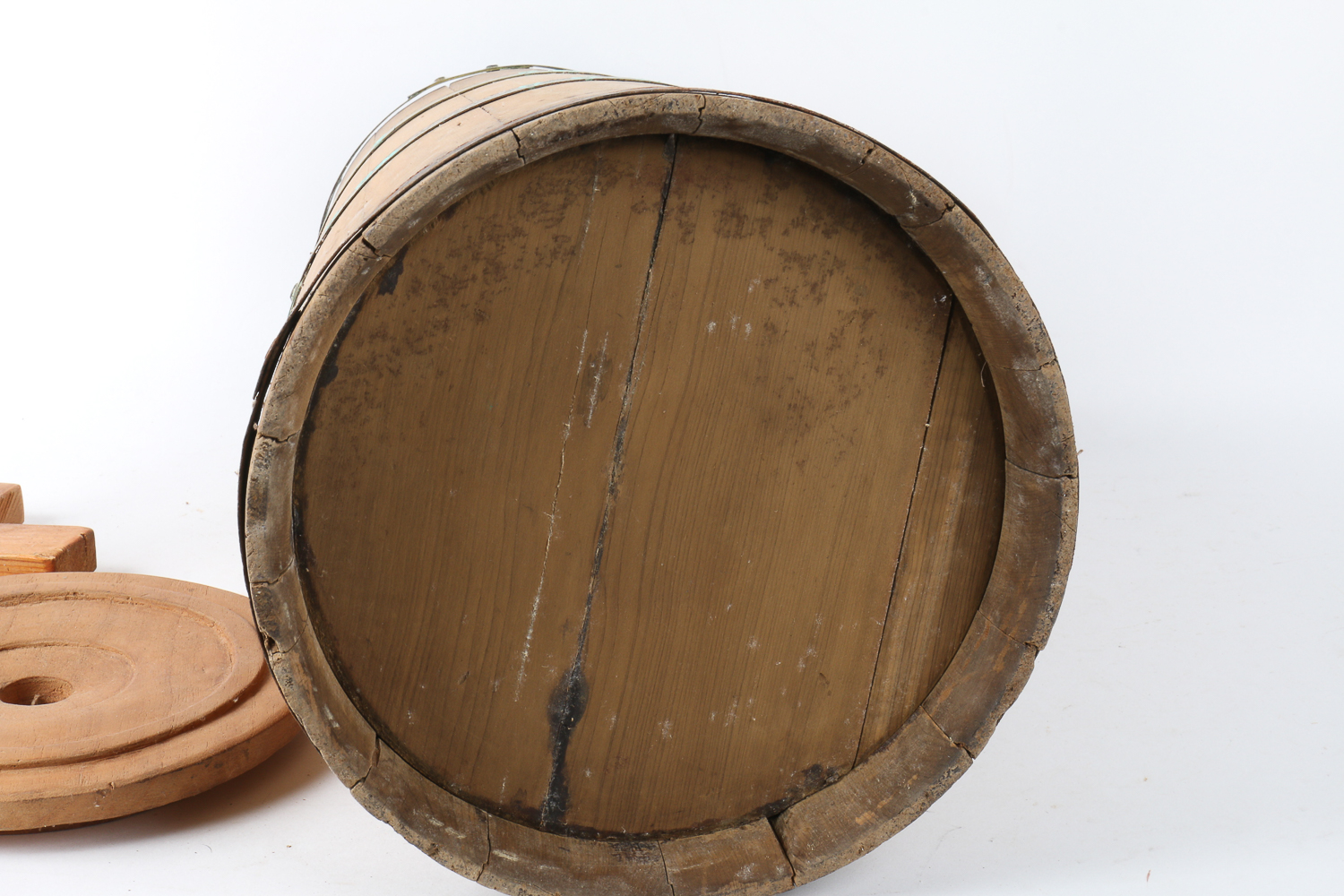 Vintage Wooden Churner and Pail