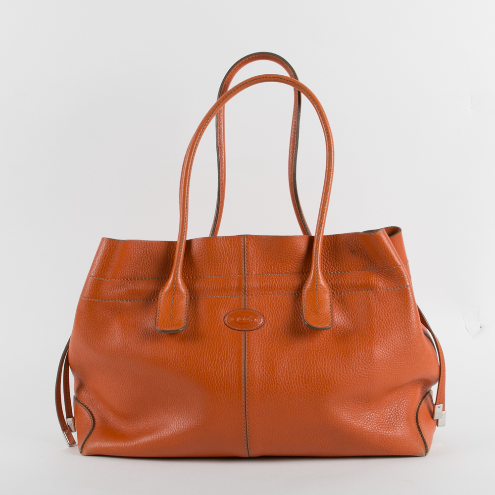 Tod's Orange Leather Handbag