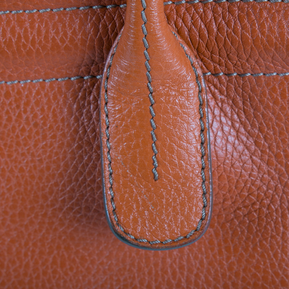 Tod's Orange Leather Handbag