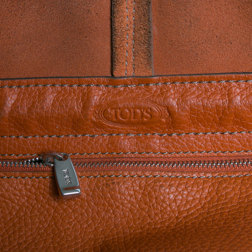 Tod's Orange Leather Handbag