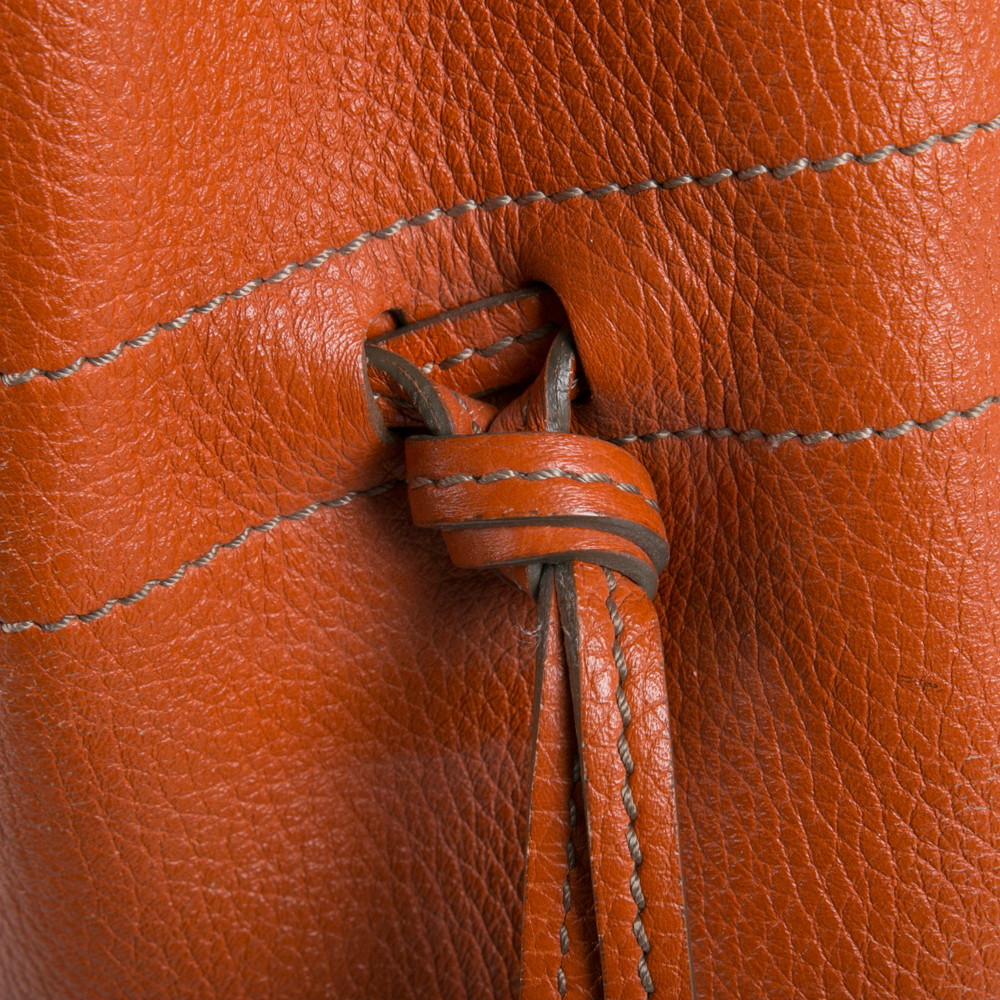 Tod's Orange Leather Handbag